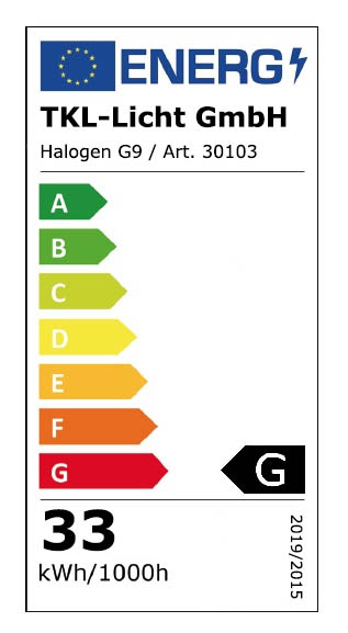 2021 Energie Label HG G9 33W