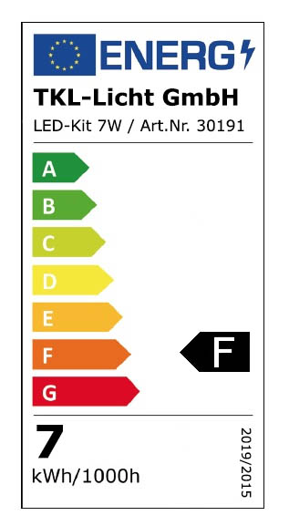 2021 Energie Label LED-Kit 7W 2700K Casambi